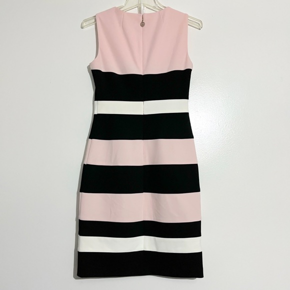 Tommy Hilfiger Colorblock Sleeveless Round Neck Scuba Sheath Dress - Picture 3 of 8